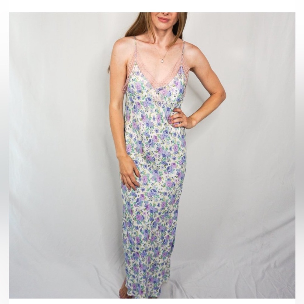 WALK OF SHAME Floral Slip Ankle-Length Dress